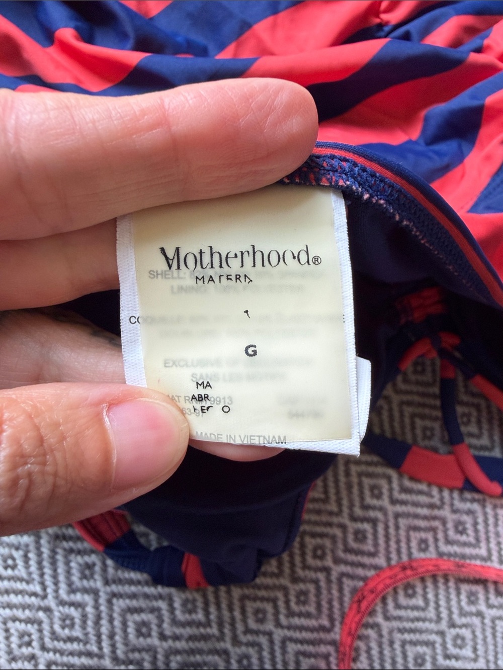 Motherhood Maternity striped halter tankini - Picture 4 of 8